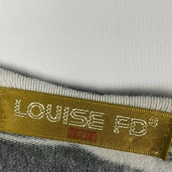 Louise FD Sweater Womens Medium Black White Lightweight Pullover Beaded Top - Picture 6 of 7